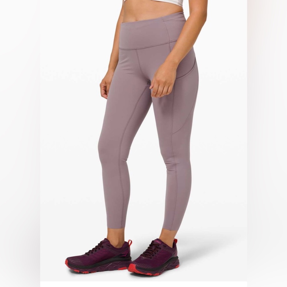 Lululemon Fast and Free 7/8 High Rise Tight in Violet Verbena with 25 Inseam